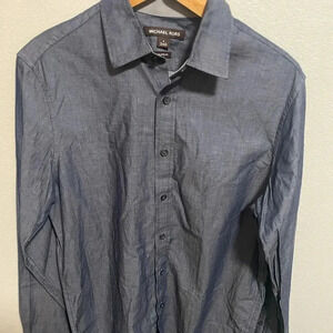 Micheal Kors casual men’s button down long sleeve shirt